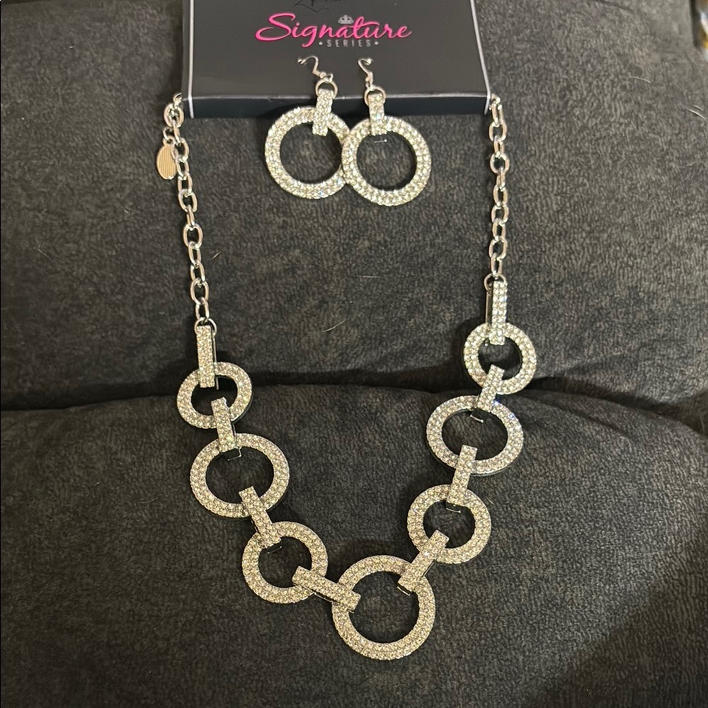 Gold Necklace and Earring Set